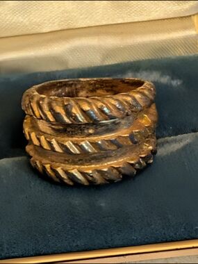 Gold-Tone Twisted Rope Stackable Band Ring - Women Jewelry